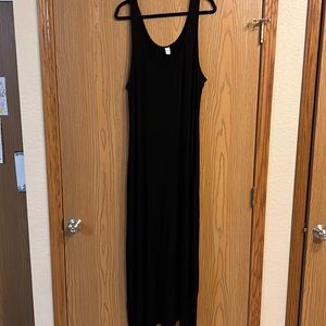Plain black maxi dress